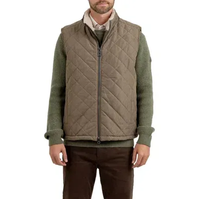 Rainforest Oxford Water Resistant Quilted Vest In Tobacco