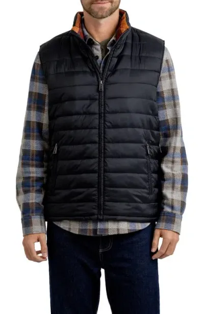 Rainforest Water Resistant Quilted Vest In Black Dusk