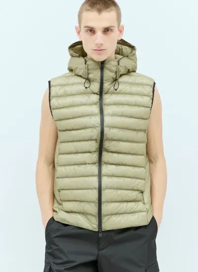 Rains Kaunas Hooded Vest In Green