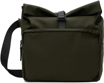 Rains Khaki Rolltop Commuter Bag In Green