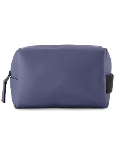 Rains Logo Wash Bag In Purple