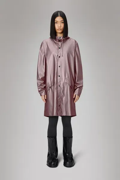 Rains Long Jacket In Pink