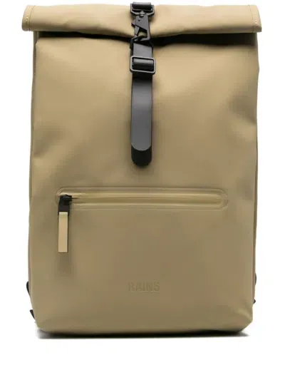 Rains Rolltop Rucksack Backpack In Beige