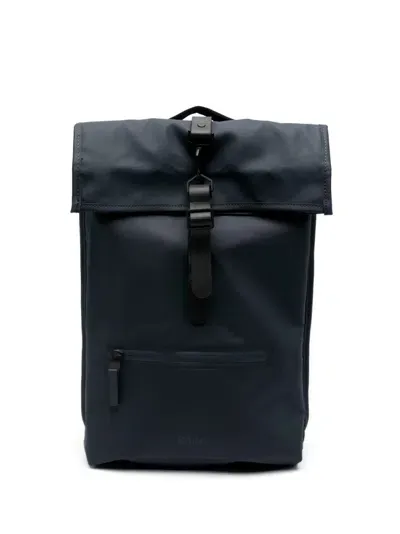 Rains Rolltop Rucksack In Blue