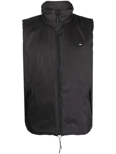 Rains Stand-up Collar Lightweigth Gilet In Schwarz