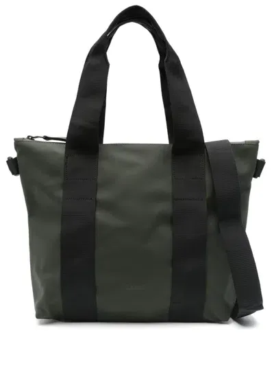 Rains Logo-debossed Tote Bag In Black