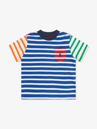 Ralph Lauren Babies' Polo Pony Cotton T-shirt In Blue