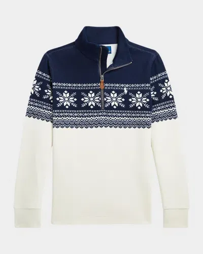 Ralph Lauren Kids' Boy's Estate Snowflake Sweater In Andres Geometric Navy