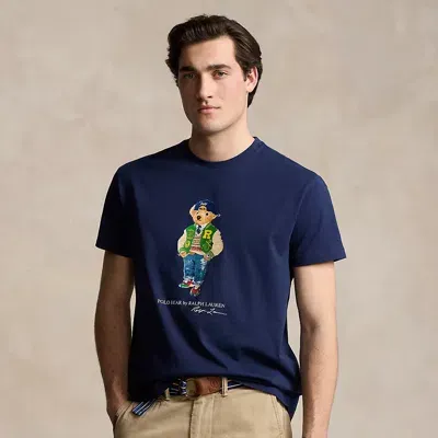 Ralph Lauren Classic Fit Polo Bear Jersey T-shirt In Navy