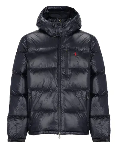 Ralph Lauren Pony Down Jacket In Blue