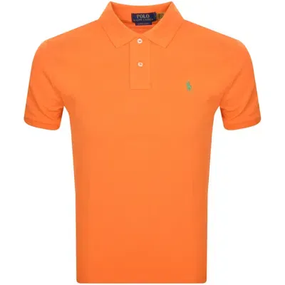 Ralph Lauren Custom Slim Polo T Shirt Orange