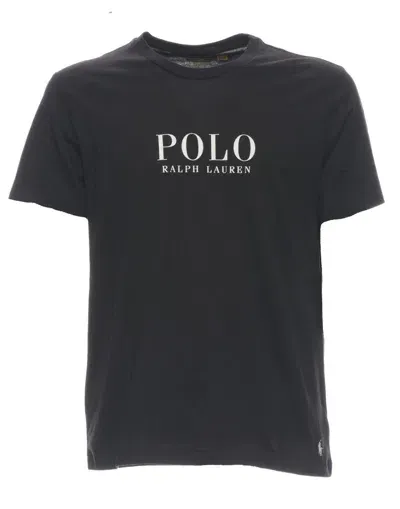 Ralph Lauren Logo-printed Crewneck T-shirt In Black