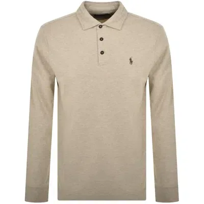 Ralph Lauren Long Sleeve Polo T Shirt Beige