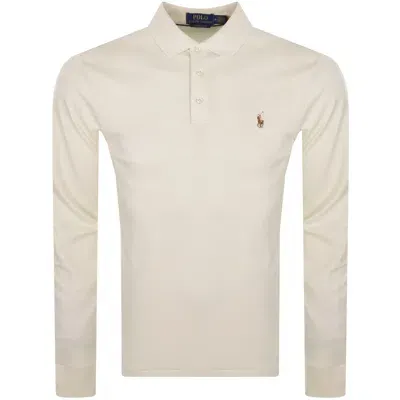 Ralph Lauren Long Sleeved Polo T Shirt Cream