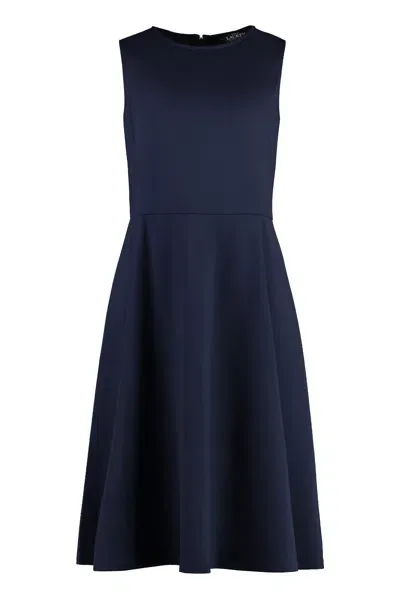 Ralph Lauren Midi Viscose Dress In Blue