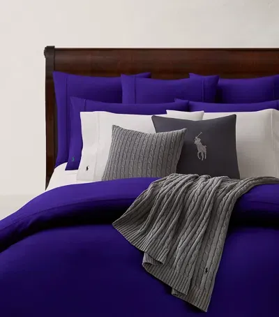 Ralph Lauren Polo Chalet Super King Flat Sheet In Purple