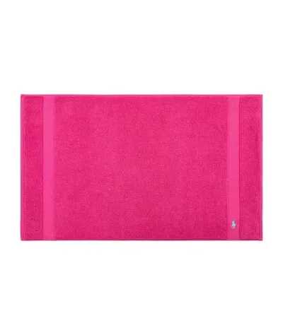 Ralph Lauren Polo Player Bath Mat In Pink