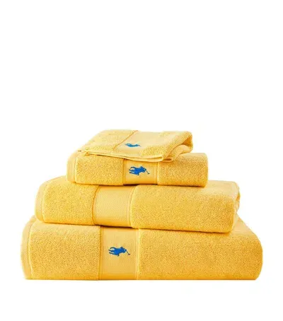 Ralph Lauren Polo Player Bath Sheet In Yellow