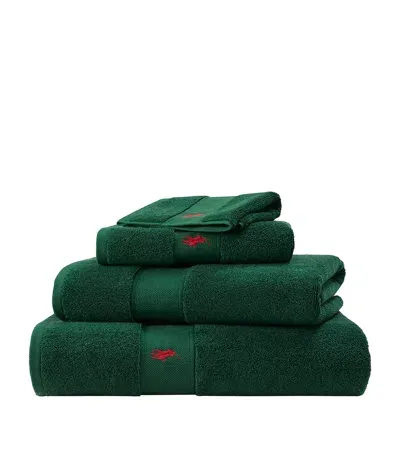 Ralph Lauren Polo Player Bath Towel In Green