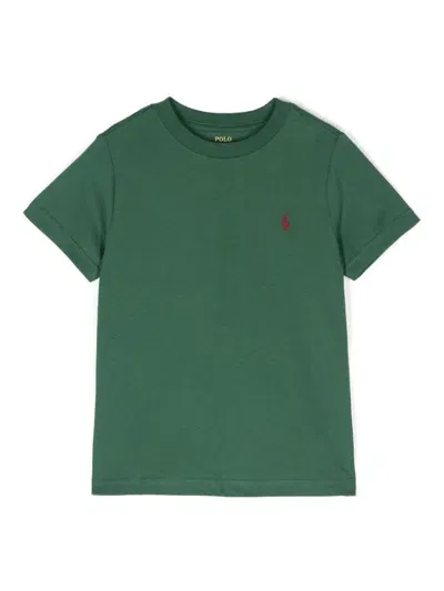 Ralph Lauren Kids' Polo Pony-embroidered T-shirt In Green