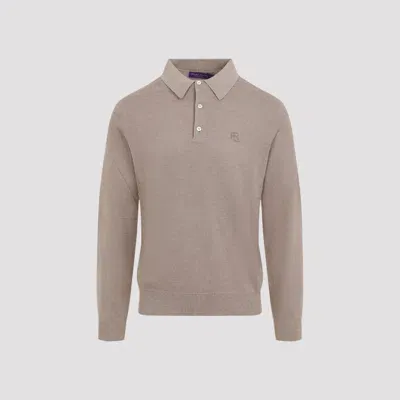 Ralph Lauren Long Sleave Polo In Dk Oatmeal