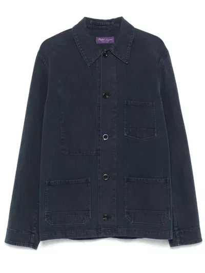 Ralph Lauren Purple Label Cotton Jacket In Blue