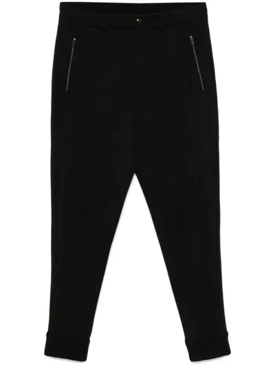 Ralph Lauren Purple Label Pleated Trousers In Black