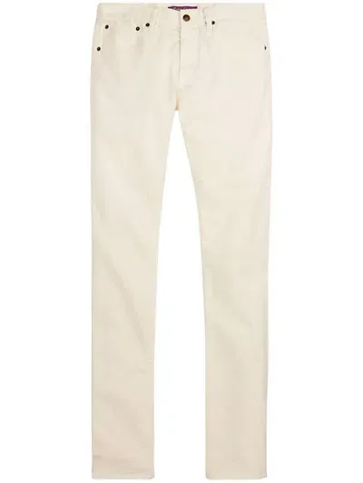 Ralph Lauren Purple Label Thomson Stretch-cotton Slim-fit Jeans In White