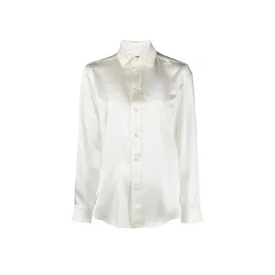 Ralph Lauren Silk Shirt In Ivory