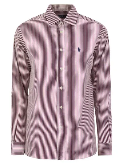 Ralph Lauren Relaxed-fit Striped Cotton Shirt In Pink