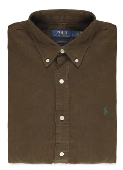 Ralph Lauren Shirt With Pony In Brown