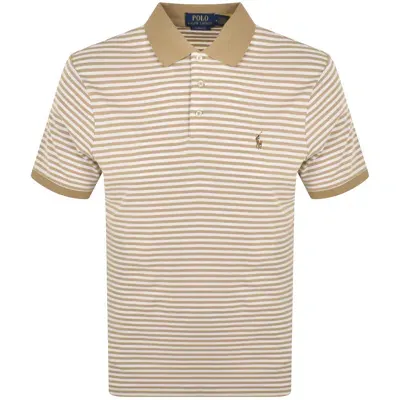 Ralph Lauren Striped Polo T Shirt Beige