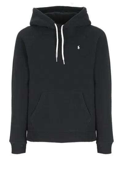 Ralph Lauren Hoodie With Pony In Black