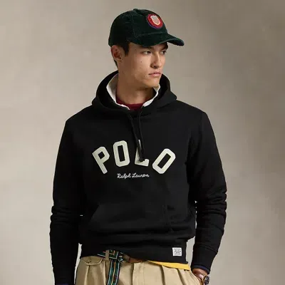 Ralph Lauren The Rl Fleece Logo Hoodie In Polo Black