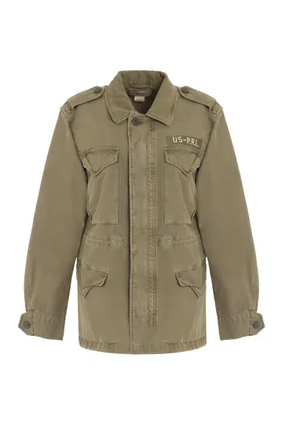 Ralph Lauren Twill Army Jacket In Green