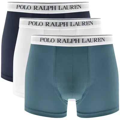 Ralph Lauren Underwear 3 Pack Trunks In Blue