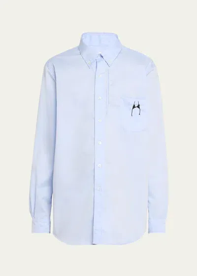 Random Identities Blue Cutout Shirt In 13280 - Light Blue