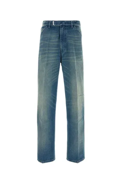 Random Identities Men Washed Denim Pants Woven-34 Nd  Male In Blue