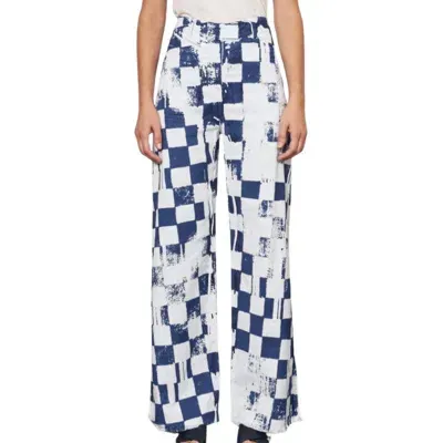 Raquel Allegra Tripoli Pant In Ice Blue & Midnight