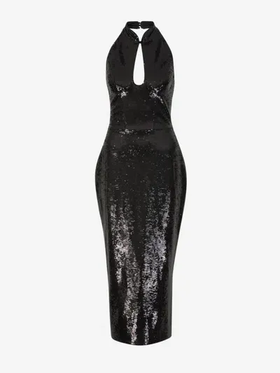 Rasario Cutout Midi Dress In Opening At The Neckline