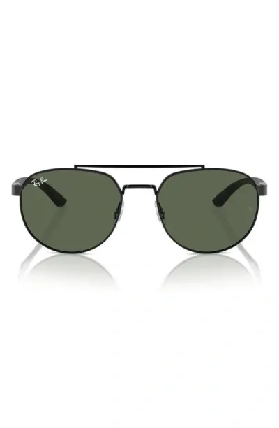 Ray Ban 56mm Polarized Irregular Sunglasses In Black