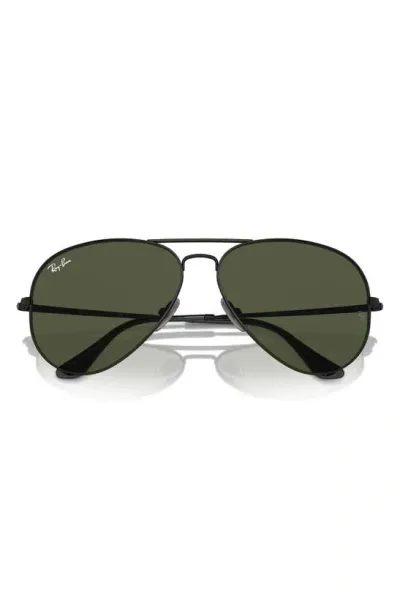 Ray Ban 58mm Aviator Sunglasses In Black