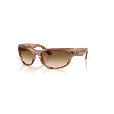 Ray Ban Mega Balorama Sonnenbrillen Braun Gestreift Fassung Braun Glas 60-19 In Brown