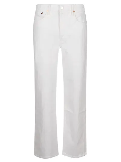 Re/done 90s High Rise Loose Jeans In White