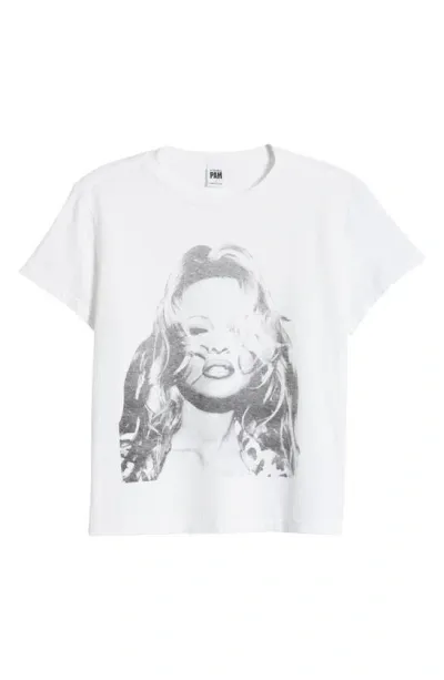 Re/done Pam Cotton Graphic T-shirt In Optic White