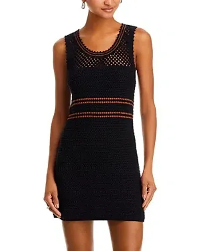 Re/done Crochet Mesh Dress Black Combo