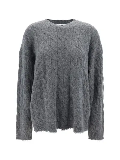 Re/done Sweater In Grey Heather