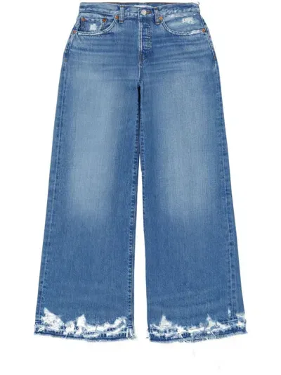 Re/done Mid-rise Jeans In Blue