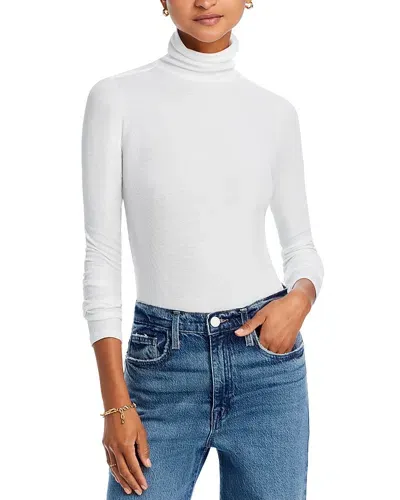 Re/done Ribbed Turtleneck In White