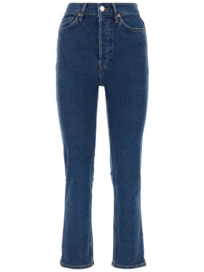 Re/done Stretch-design Skinny Jeans In Light Blue